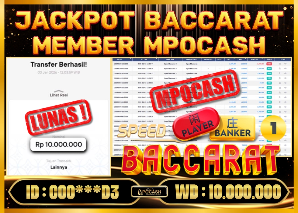 MPOCASH JACKPOT BACCARAT